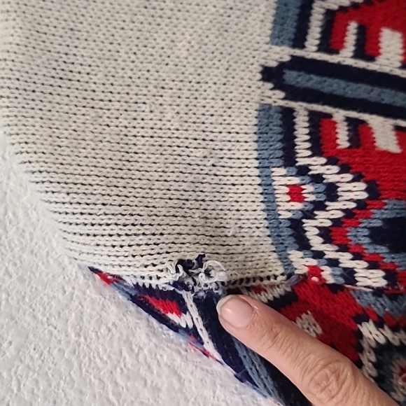 Vintage Matisse southwestern knit cardigan sweater Kachina print medium - Picture 12 of 13